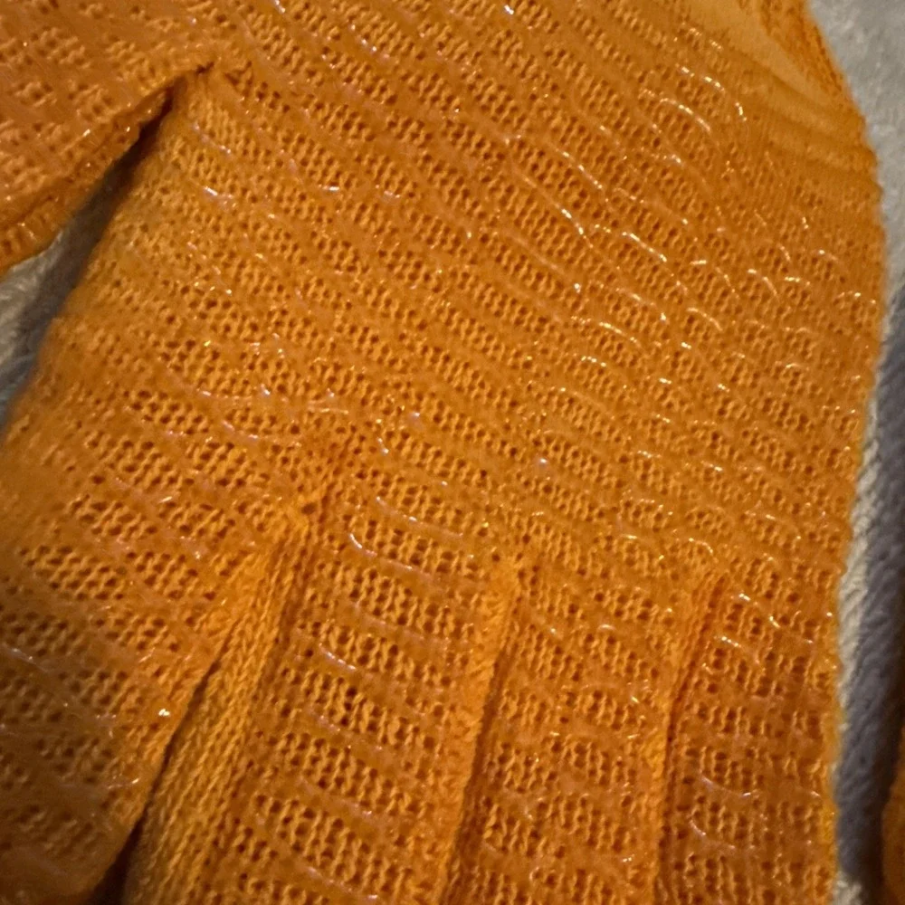 Rugged Wear String Knit PVC Grip Gloves Orange Large 660-2005 Work Safety